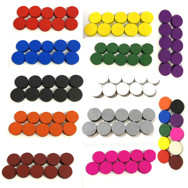 50pieces 15*5MM 11 Colors Wood - đánh giá và giá Board Game Sequence