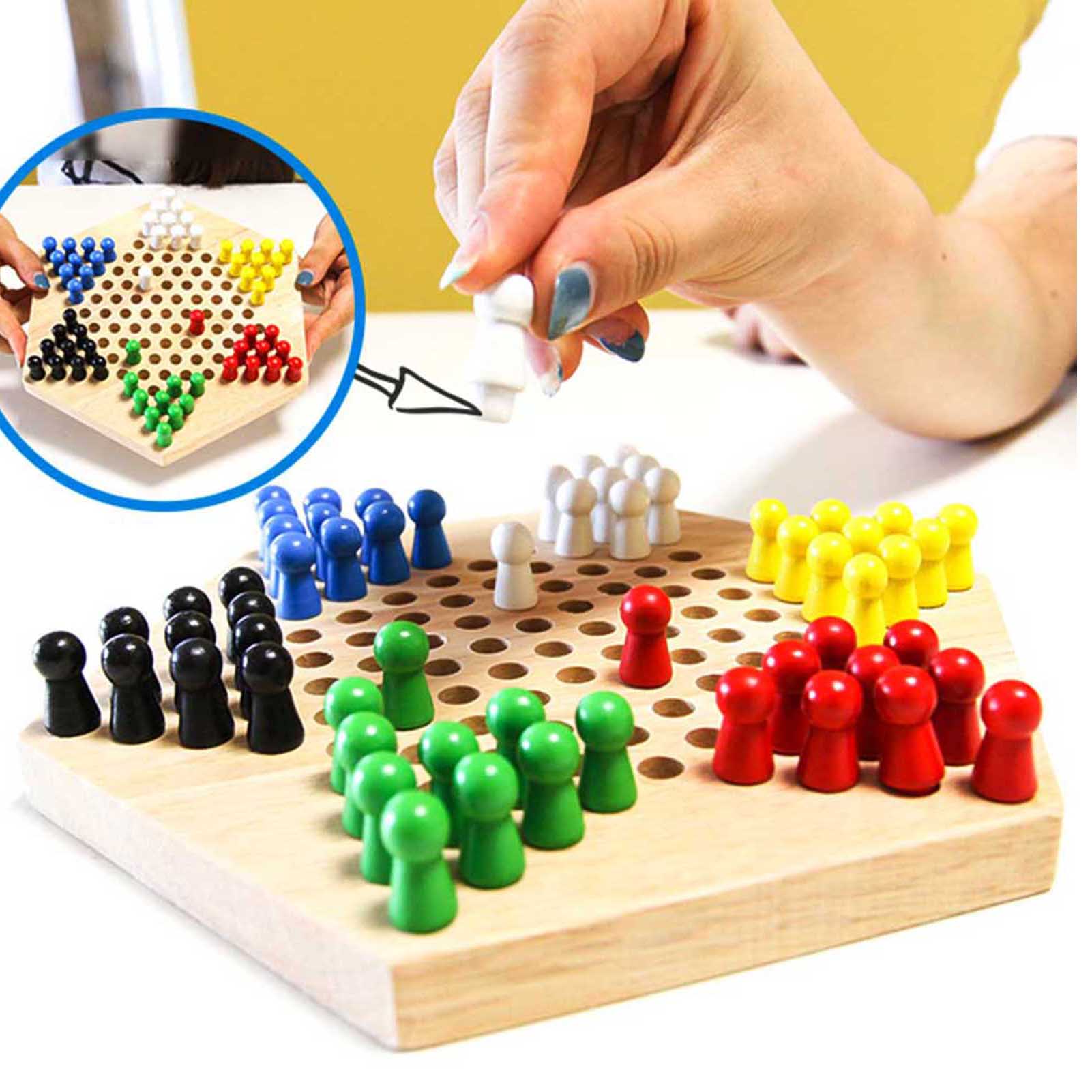 Wooden Educational Board Child - đánh giá và giá Board Game Halma