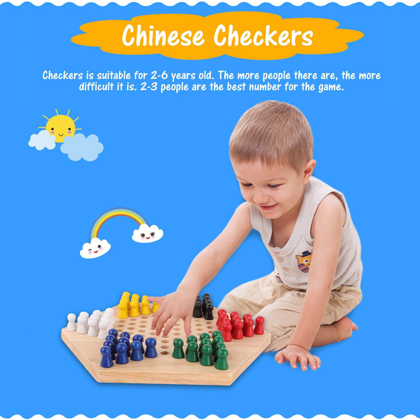 Wooden Educational Board Child - đánh giá và giá Board Game Halma